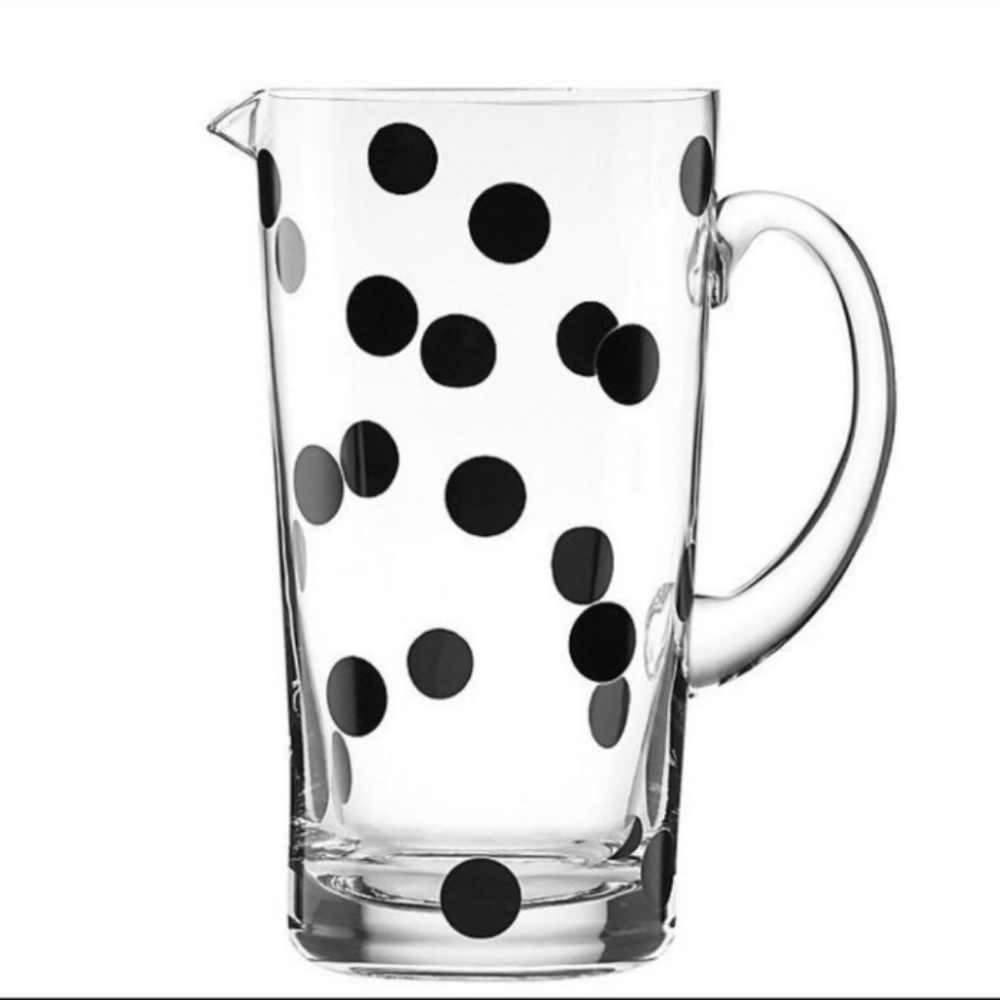 Deco dot glass pitcher